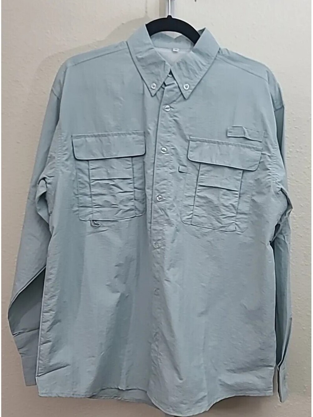 Men's Fishing Shirt Size M Long Sleeves Quick Dry UV Protection Blue NEW in Bag